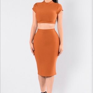NWT Fashion Nova Rust Matching Set